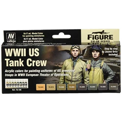 Afbeelding van Model Color WWII US Tank Crew 8 kleuren 17ml 70186