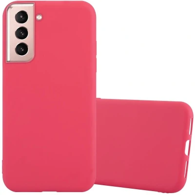 Afbeelding van Cadorabo Hoesje geschikt voor Samsung Galaxy S21 PLUS in CANDY ROOD Beschermhoes TPU silicone Case Cover