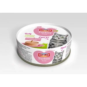 Afbeelding van 24x Smolke Kattenvoer Soft Paté Kalkoen 80 gr