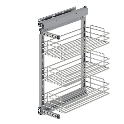 Afbeelding van Emuca Uittrekbare trolley met soft close, 300, Verchroomd, Staal