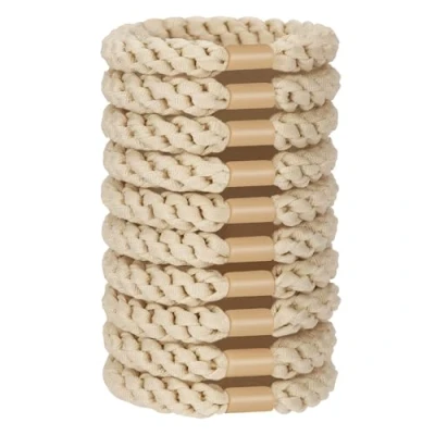 Afbeelding van JessLab Haarelastieken Set, 10 Stuks Zachte Elastische Haarbanden voor Vrouwen, Geen Schade Haarbanden, Ponytail Houder, Rekbare Meisjes en Dames, Beige