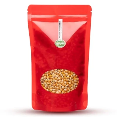 Afbeelding van premium Mushroom popcorn Kinopopcorn 1 kg zak XL 1:46 pop volume in een hersluitbare GMO vrij