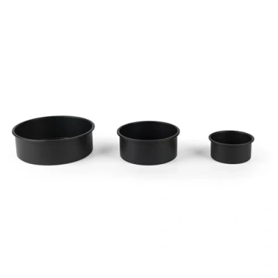 Afbeelding van Salter BW12551EU7 Bakes Cake Tin Set 3 Piece Round Pans, Non Stick Baking Tins, Oven Safe Up To 220C, Moulds, PFOA Free, Deep Straight Sides, 12/16/21 cm, Sponge/Wedding/Birthday Cakes, Black