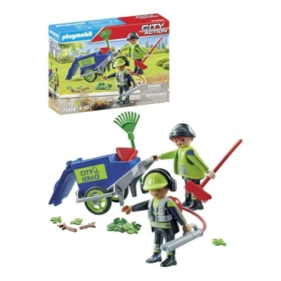Afbeelding van Playmobil City Action Figurenset schoonmaakteam 71434