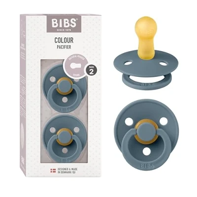 Afbeelding van BIBS Colour Speen verpakking van 2 stuks. BPA vrij, Ronde speen. Natuurlijk rubberlatex, Maat (6 18 maanden), Petrol/Petrol