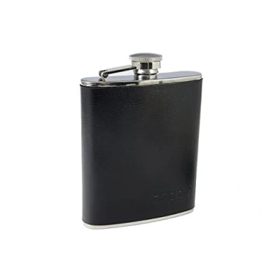 Afbeelding van Zippo heren lederen heupfles portemonnee zwart (zwart)