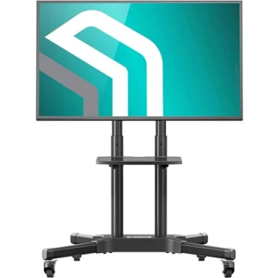 Afbeelding van ONKRON tv wagen met wielen voor 32 65 inch televisie, beugel de vloer, gewicht tot 50 kg, kast wielen, max. VESA 600 x 400/tv standaard in hoogte verstelbaar, TS1351 B,