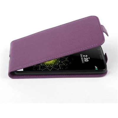 Afbeelding van Cadorabo Hoesje geschikt voor LG G5 in BORDEAUX PAARS Beschermhoes flip design Case Cover van getextureerd imitatieleer