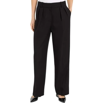 Afbeelding van Tommy Hilfiger CORE Relaxed Straight Broek, Dames, Maat: 36, Black