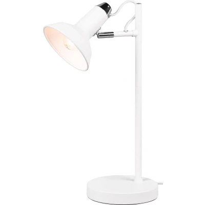 Afbeelding van Trio leuchten LED Bureaulamp Tafelverlichting E14 Fitting Rond Wit Aluminium