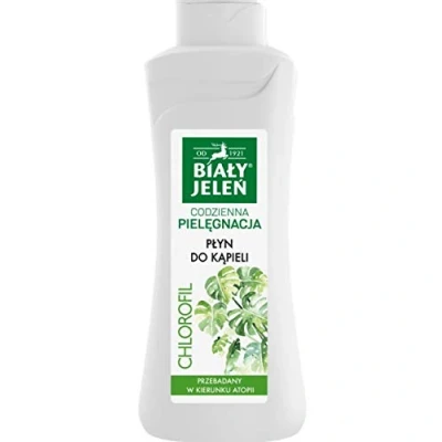 Afbeelding van Biay Jelen, Zouten + bubbelbaden, POL BIAŁY JELEŃ płyn d/kąpieli z chlorofilem (750 ml, Badparels)