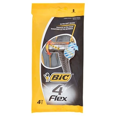 Afbeelding van BIC 4 Flex Wegraeerset voor mannen, mesjes, de gevoelige huid, 8 stuks