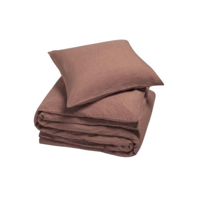 Afbeelding van Dekbedovertrek Yumeko Clay Rose Linnen 140 x 200 / 220 cm 1 Persoons