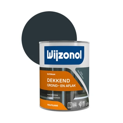 Afbeelding van Wijzonol Dekkend Grond en Aflak Halfglans Koningsblauw 9226 750 ml