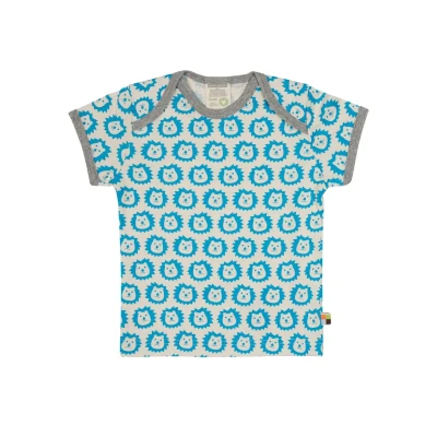 Afbeelding van loud + proud Uniseks kinderopdruk, GOTS gecertificeerd, made in Germany T shirt, aqua, 62/68 cm
