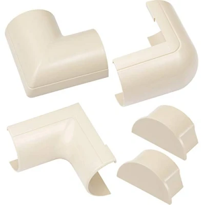 Afbeelding van D Line CLOAP5025M Maxi kabelgoot klik accessoireset, verbind meerdere lengtes 50x25 mm kabelgoot, kabel afdekken, kabelmanagement 5 delig accessoireset elektrische magnolia (beige)