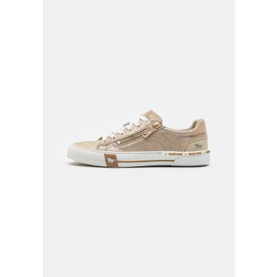 Afbeelding van Mustang Sneakers laag, Dames, Maat: 41, Champagner Pu