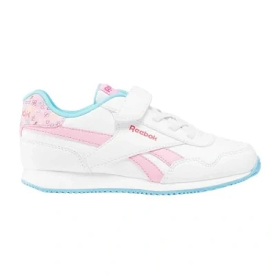 Afbeelding van Reebok Royal Cl Jog 3.0 1v hardloopschoenen voor meisjes, Wit Astrorose Digitaalblauw, 2 UK