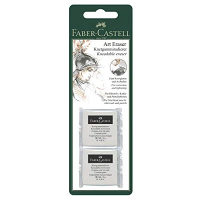 Afbeelding van Faber Castell keedgum wit 2 stuks op blister FC 127155
