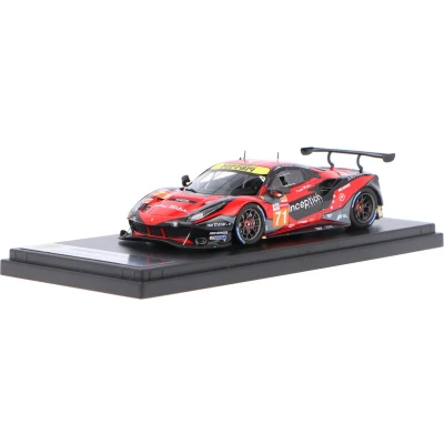 Afbeelding van het 1:43 Diecast model van De Ferrari 488 GTE Evo 3.9L Turbo V8 Team Inception Racing #71 24H LeMans 2021. coureurs waren B. Barnicoat / Iribe en O. Millroy. fabrikant schaalmodel is Looksmart.Dit i