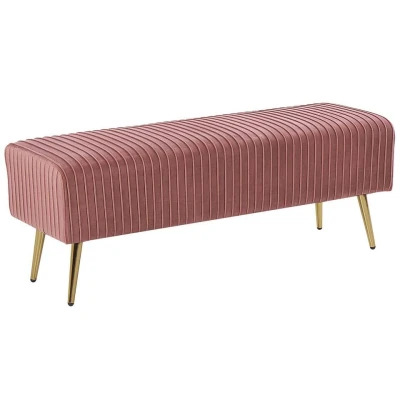 Afbeelding van Beliani Hocker PATERSON Roze fluweel