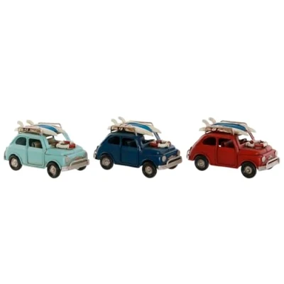 Afbeelding van Decoratieve figuren Home ESPRIT Blauw Rood Multicolour Hemelsblauw 11 x 5 5,5 cm (3 Stuks)