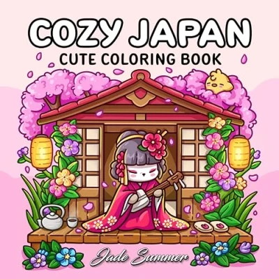 Afbeelding van Cozy Japan: Cute Coloring Book for Adults and Teens with Charming Characters Delightful Japanese Scenes Relaxation