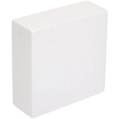 Afbeelding van DECORA 0174026 POLYSTYRENE VIERKANT 20X20X7,5H CM, Polistirolo, Off Wit