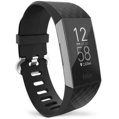 Afbeelding van Digicharge vervangend bandje voor FitBit Charge 4 / 3 bandjes, Fit Bit Charge4 Charge3 polsbandjes, sportbandjes dames en heren, keuze uit kleuren afmetingen, Small (6&#039;&#039; 8&#039;&#039;), Siliconen