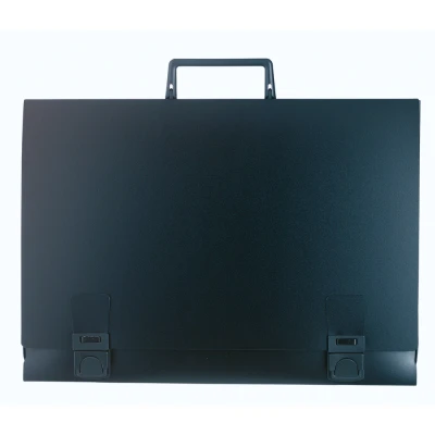 Afbeelding van Exacompta 59200E tekenmap met handvat van stevig PP 1,2 mm, rug 50 voor formaat 32,5 x cm, zwart