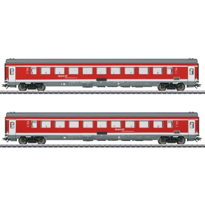 Afbeelding van Märklin 42989 H0 set van 2 personenrijtuigen de München Nürnberg Express DB AG