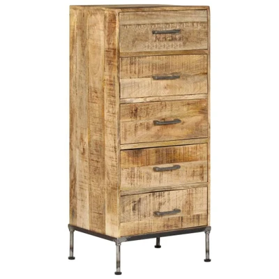 Afbeelding van Ladekast 45x35x106 cm massief mangohout