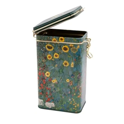 Afbeelding van Fridolin 19402 voorraadblik / koffieblik van metaal met beugelsluiting, volume ca. 1,4 liter Gustav Klimt: boerderij