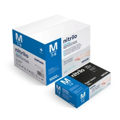 Afbeelding van Extra Sterk 6,0 gram Nitril handschoenen Zwart 100 pcs maat M 7/8