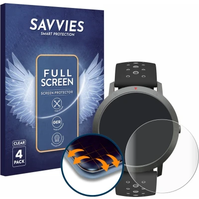 Afbeelding van Savvies Screenprotector voor Withings Steel HR Sport (40 mm) Folie Beschermfolie transparant volledig dekking (4 Stuks)