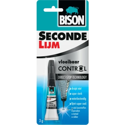 Afbeelding van Bison secondelijm vloeibaar control 3 gram