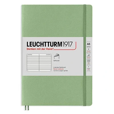 Afbeelding van Leuchtturm notitieboek soft medium pastel groen lijn