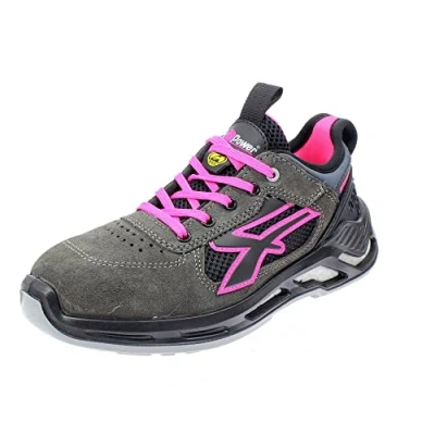 Afbeelding van U Power Baskets de sécurité basses pour femmes avec renfort anti shock KATE Usage général ESD S1P SRC 38 Gris / Rose