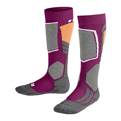 Afbeelding van Falke SK2 Intermediate Skiing Mediumstrong Cushioned Kniekousen Radiant orchid voor kinderen, Maat: 27/30,