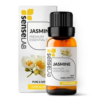 Afbeelding van SenseLAB Jasmijn etherische Olie 100% zuivere natuurlijke therapeutische jasmijnolie voor aromatherapie diffuser huid en haarverzorging (10 ml)