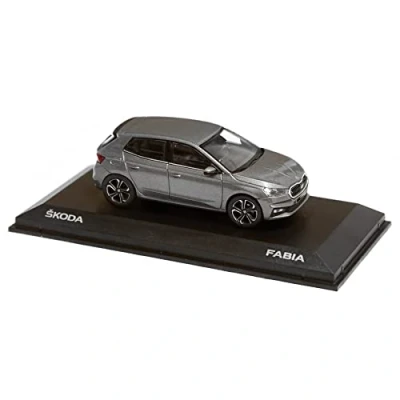 Afbeelding van Skoda 6VA099300F7C Fabia A07 modelauto 1:43 miniatuur, grafiet grijs