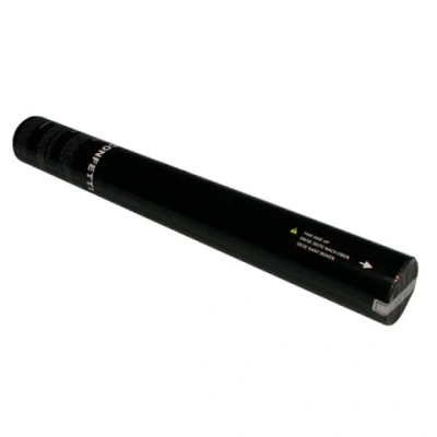 Afbeelding van Showgear Handheld confetti cannon 50 cm Wit/zilver