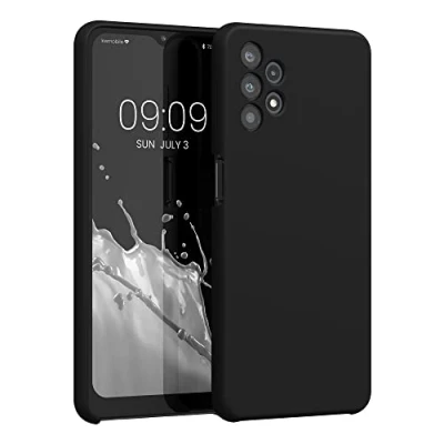 Afbeelding van kwmobile telefoonhoesje geschikt voor Samsung Galaxy A32 5G Hoesje met siliconen coating Smartphone case in zwart