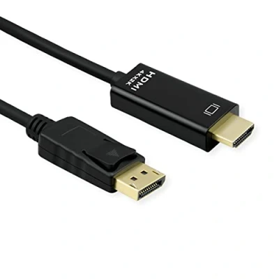 Afbeelding van ROLINE DisplayPort Kabel DP UHDTV, Dun, M/M, zwart, 2 m