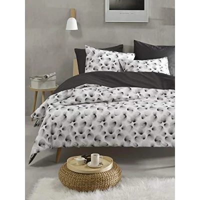 Afbeelding van Dekbedovertrek De Witte Lietaer Aileen Dark Sapphire Percal 260 x 200 / 220 cm Extra Breed
