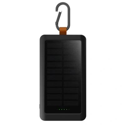 Afbeelding van Xtorm Go2 Solar Powerbank 10.000 mAh 15 Watt Zonnepaneel Zaklamp Charcoal Black
