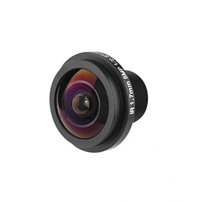 Afbeelding van 5MP Fisheye HD bewakingslens, brandpuntsafstand van 1,7 mm de videobewakingslens met 185 graden hoek, 1/2,5 beeldformaat, beveiligingscameralens