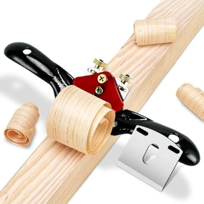 Afbeelding van MINGZE Verstelbare Houtbewerking Planing Tool, Blade Gesproken Scheren Handmatige Basisplaat Rand Schaafmachine Vliegtuig Ontbramen Hand Gereedschap Voor Hardhouten Timmerman Houtsnijder (9 inch)