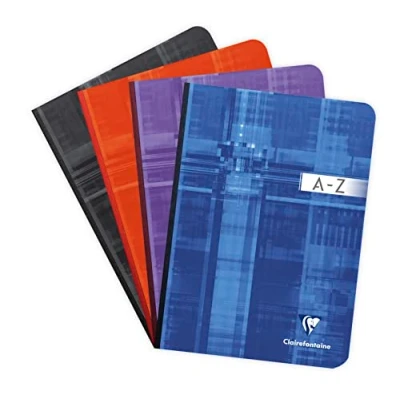Afbeelding van Clairefontaine 9549C Een Gebonden Adresboek met Geweven Rug A5 14,8x21 cm 192 Pagina&#039;s Kleine Vierkante Ruitjes Wit Papier 90 g Gelamineerde Kartonnen Kaft Willekeurige Kleur