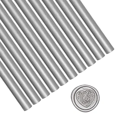 Afbeelding van Zilveren Wax Afdichting Sticks, ANBOSE 10 stks Lijmpistool Seal Sticks voor Vintage Stempel, Afdichten Rods Bruiloft Uitnodigingen, Letter Enveloppen